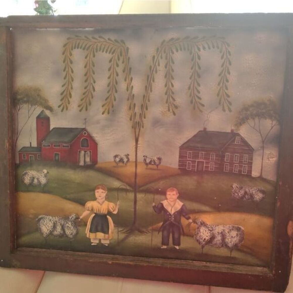 Folk art oil painting by‎ Doug Stone
